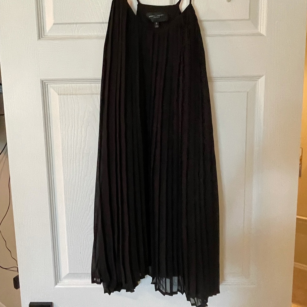 High neck little black dress